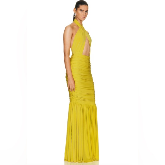 NORMA KAMALI Cross Halter Fishtail Gown - Picture 2 of 8